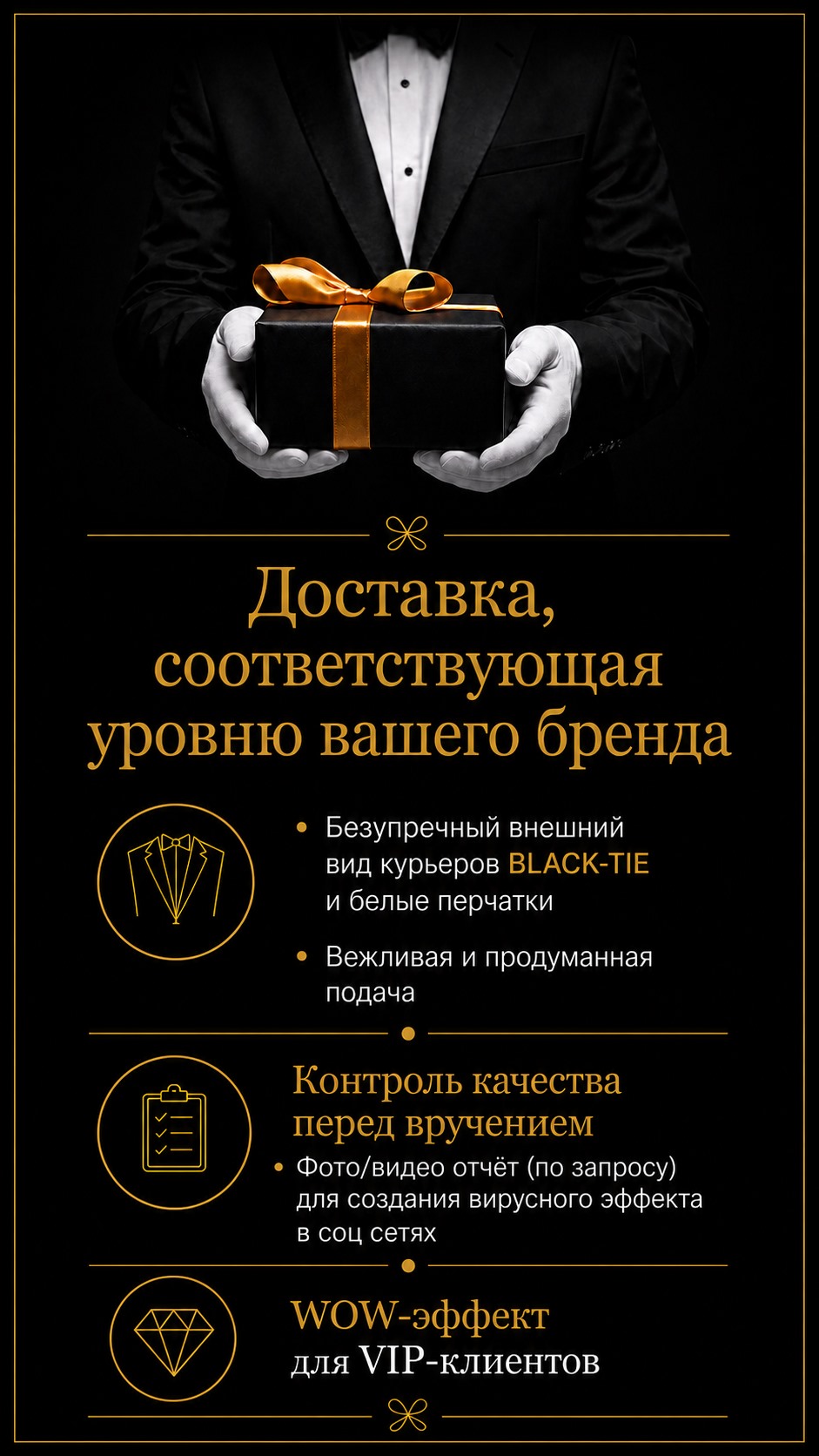 Доставка соответствующая уровню вашего бренда